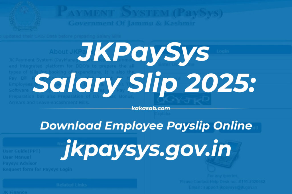 JKPaySys Salary Slip 2025: Download Employee Payslip Online